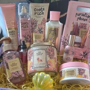 Complete Costa Rica Pink Pineapple Sunrise fragrance collection from BBW